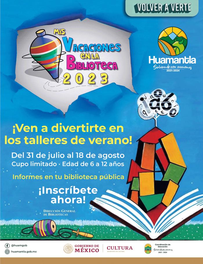 Invita gobierno municipal de Huamantla a participar en el curso de verano 'Volverte a ver'